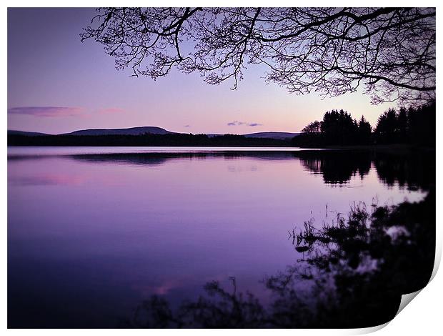 Lavender Light Over Lake Menteith Print by Aj’s Images