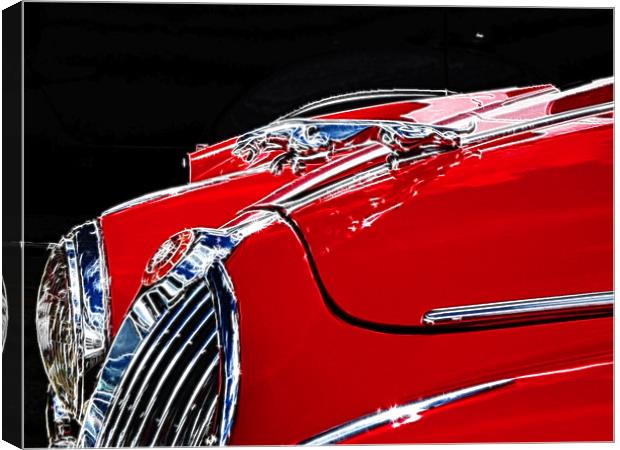 Classic Jaguar S type Fractals Canvas Print by David French