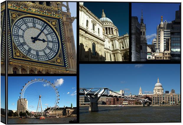 London Scenes Collage Canvas Print by Chris Day