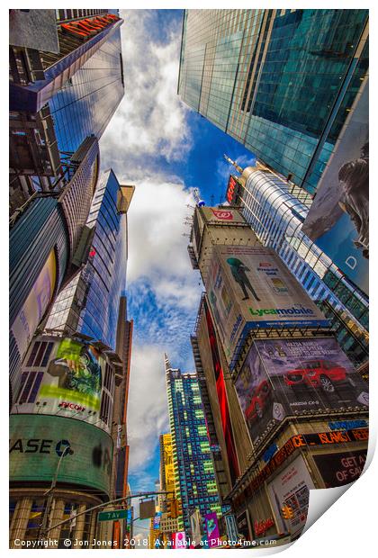 Times Square, New York Print by Jon Jones