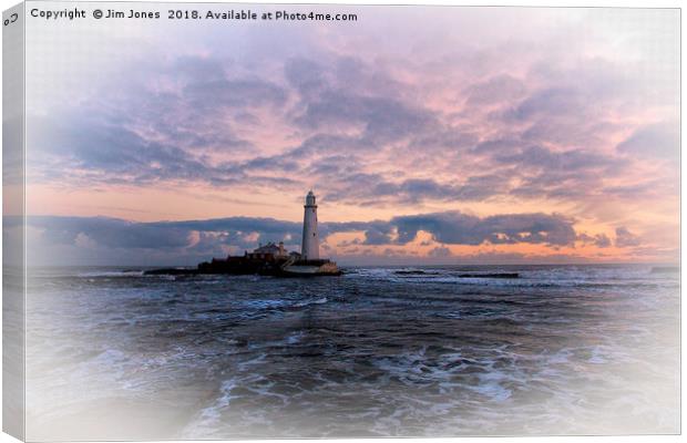 Artistic St Mary's Island Canvas Print by Jim Jones