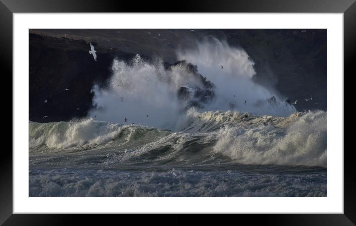 Storm at Clogher Framed Mounted Print by barbara walsh