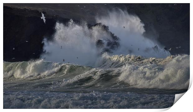 Storm at Clogher Print by barbara walsh