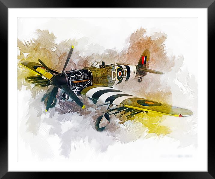 Hawker Typhoon Framed Mounted Print by Ian Mitchell