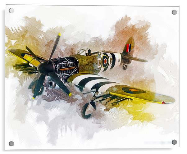 Hawker Typhoon Acrylic by Ian Mitchell