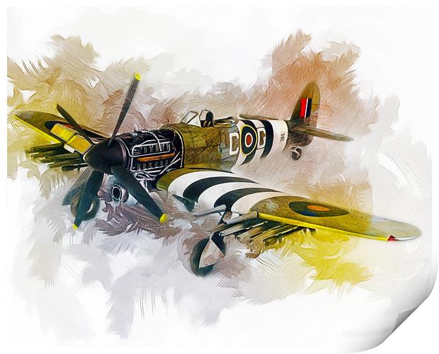 Hawker Typhoon Print by Ian Mitchell