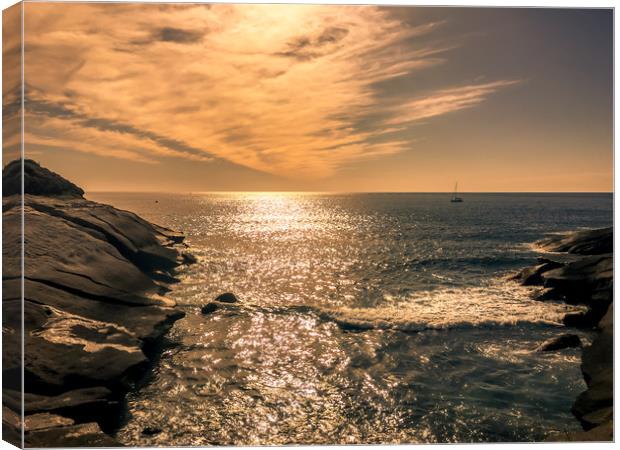 Relaxing Costa Canvas Print by Naylor's Photography