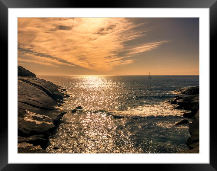 Relaxing Costa Framed Mounted Print by Naylor's Photography