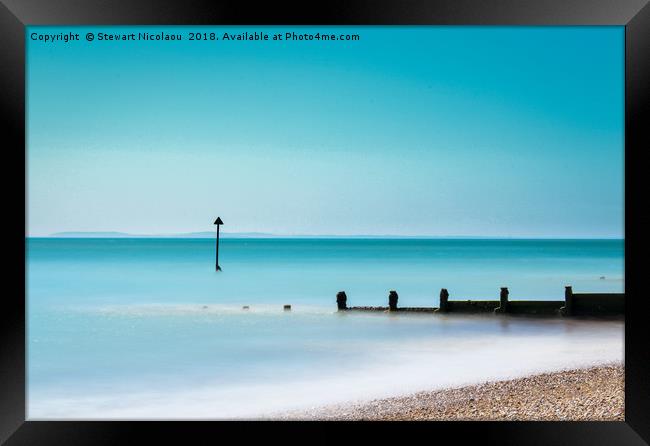 Down By The Sea In Selsey. Sussex  Framed Print by Stewart Nicolaou