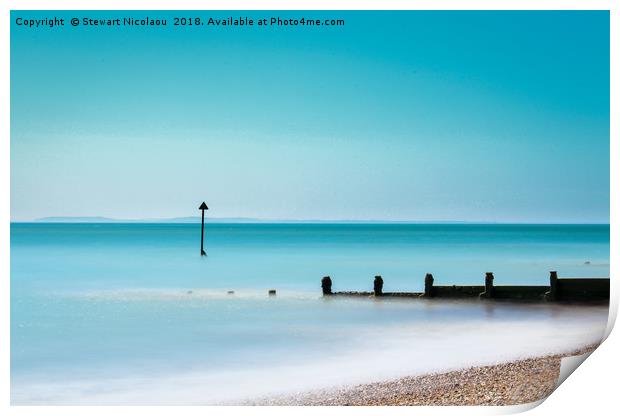 Down By The Sea In Selsey. Sussex  Print by Stewart Nicolaou