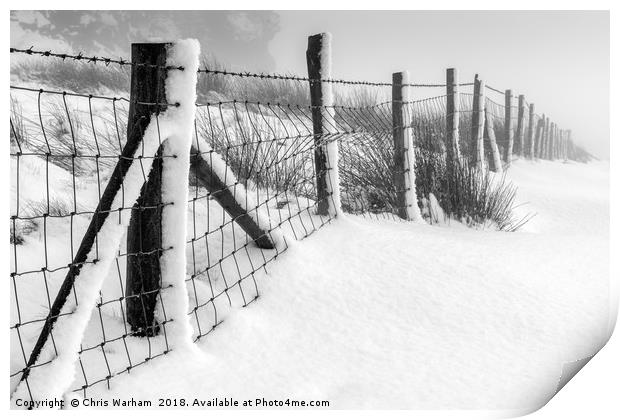 Windgather | Peak District in winter Print by Chris Warham