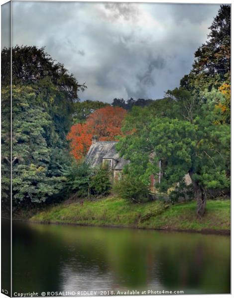 "Spooky Cottage by the river" Canvas Print by ROS RIDLEY