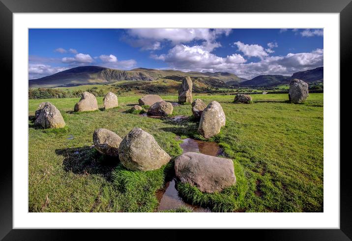  Castlerigg stone circle Keswick Cumbria Framed Mounted Print by Tony Bates