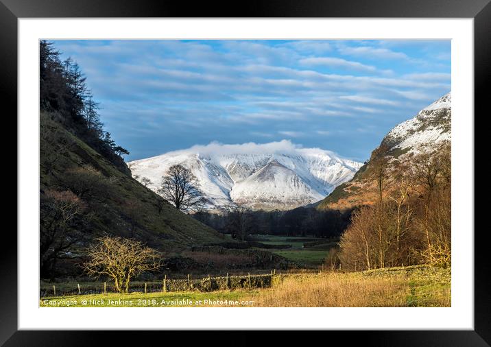 Blencathra from St Johns in the Vale Lake District Framed Mounted Print by Nick Jenkins