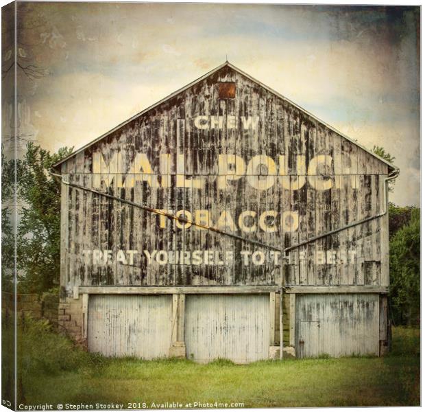 Mail Pouch Barn - US 30 Canvas Print by Stephen Stookey