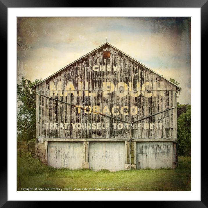 Mail Pouch Barn - US 30 Framed Mounted Print by Stephen Stookey