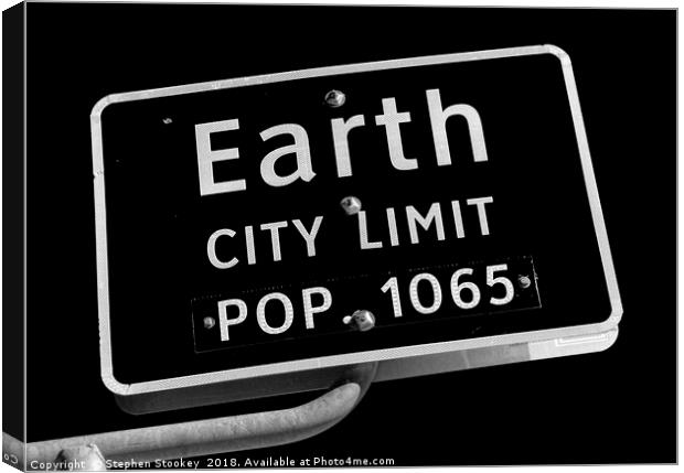 Welcome to Earth Canvas Print by Stephen Stookey