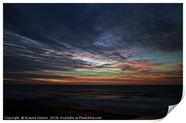 Sunrise at low tide Print by Graeme Hutson