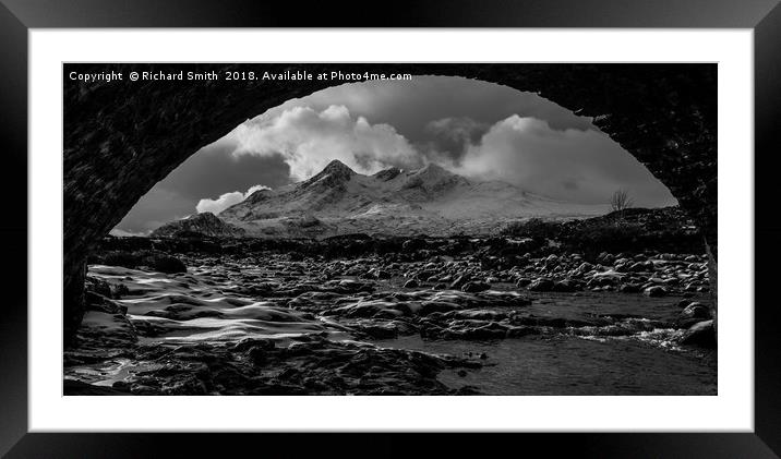 Black Cuillin from under an arch Framed Mounted Print by Richard Smith