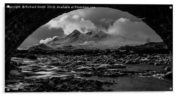 Black Cuillin from under an arch Acrylic by Richard Smith