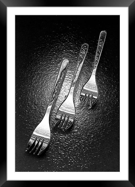 Funky forks Framed Mounted Print by Graham Piper