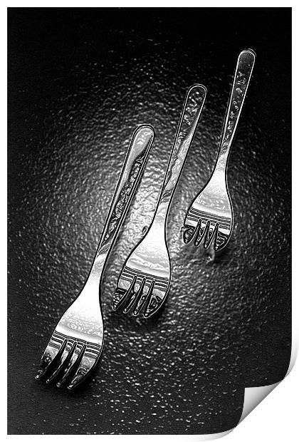Funky forks Print by Graham Piper
