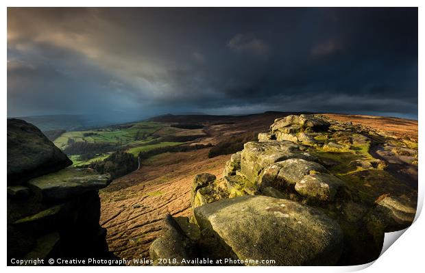 Stanage Edge, Peak District National Park Print by Creative Photography Wales