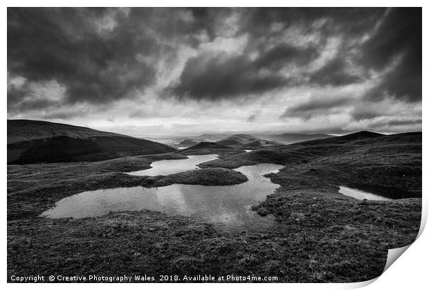 View to Tor y Foel, and Talybont Reservoir Brecon  Print by Creative Photography Wales