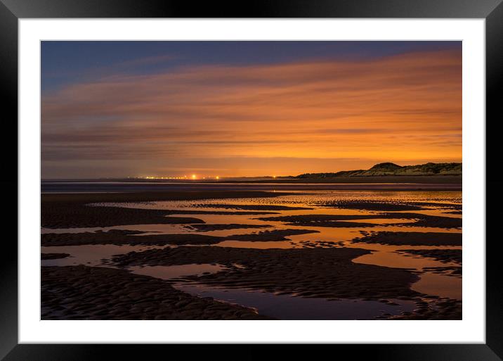 North Sea Glow Framed Mounted Print by Bob Small