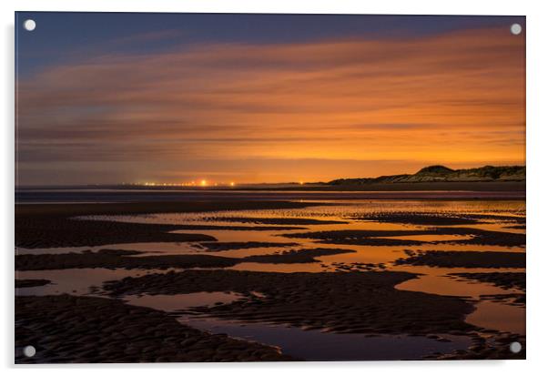 North Sea Glow Acrylic by Bob Small
