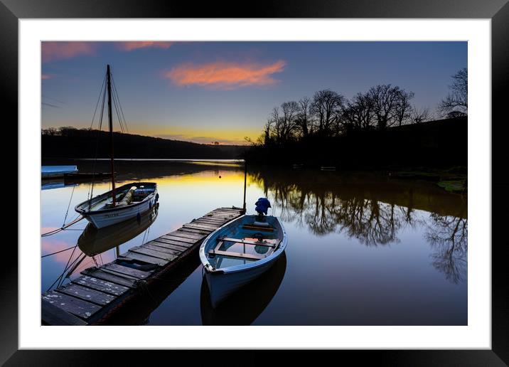 St Clement dawn moorings Framed Mounted Print by Michael Brookes