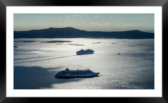 Caldera View, Santorini Framed Mounted Print by Naylor's Photography