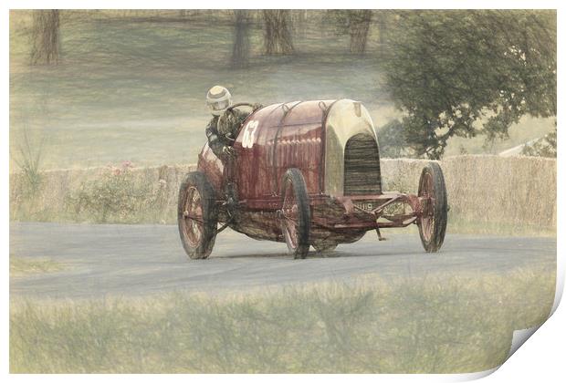 The Beast of Turin FIAT land speed record holder Print by Adrian Beese
