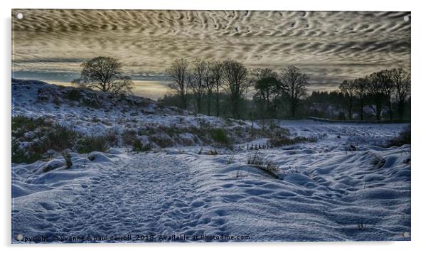 West Highland Way in winter Acrylic by yvonne & paul carroll