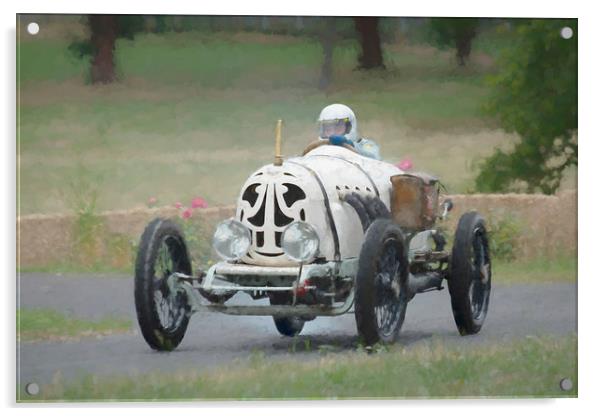 1914 Fafnir racing car Acrylic by Adrian Beese