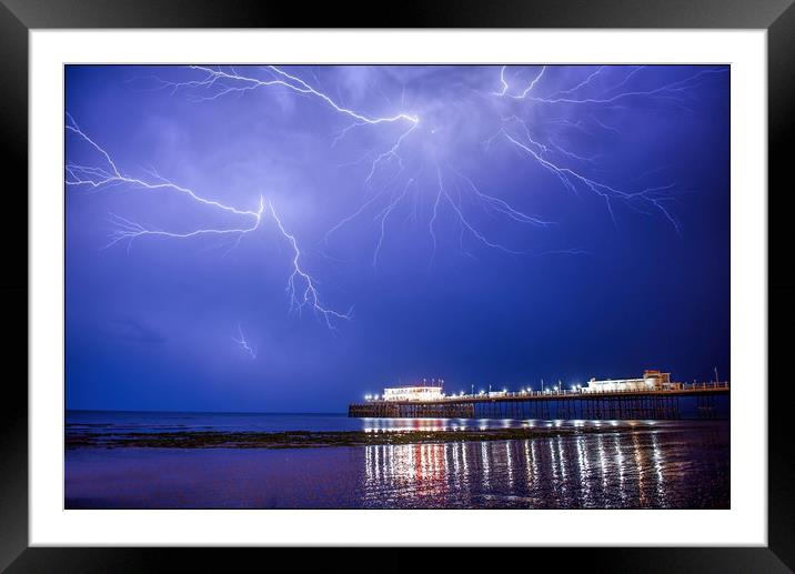 lightning worthing  Framed Mounted Print by kevin long