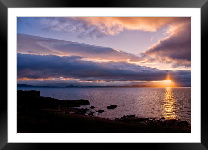 Sunset Over Raasay from Applecross Framed Mounted Print by Jacqi Elmslie