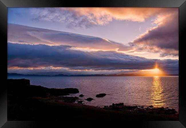 Sunset Over Raasay from Applecross Framed Print by Jacqi Elmslie