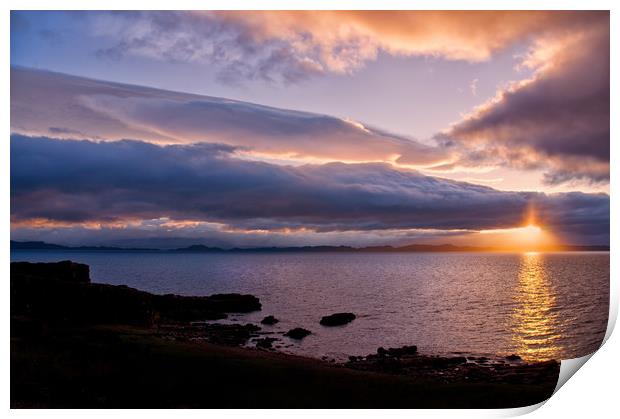 Sunset Over Raasay from Applecross Print by Jacqi Elmslie