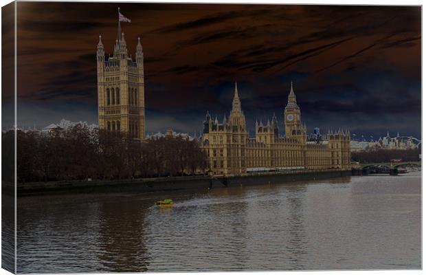Houses of Parliament Canvas Print by les tobin
