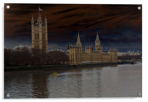Houses of Parliament Acrylic by les tobin