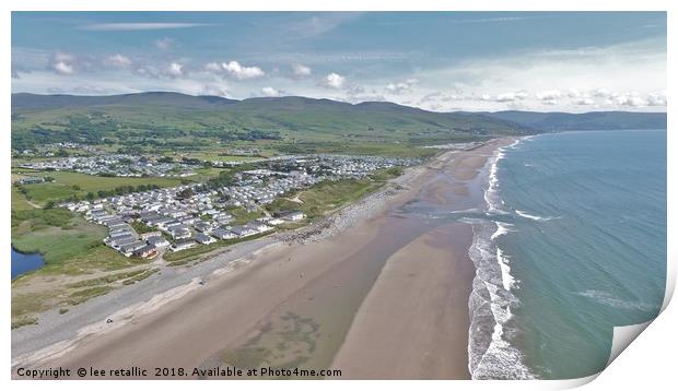 Barmouth Bay from above Print by lee retallic