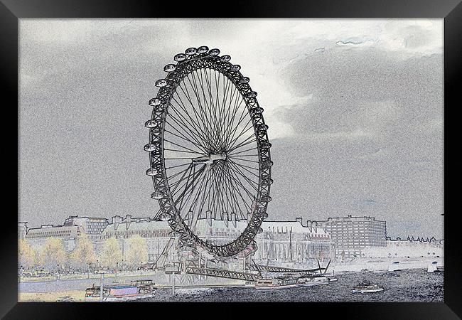 A different London eye Framed Print by les tobin