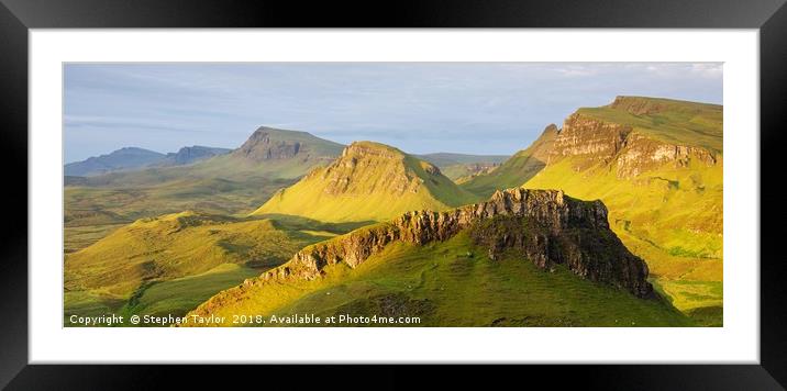 Morning Light on the Quiraing Framed Mounted Print by Stephen Taylor