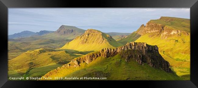 Morning Light on the Quiraing Framed Print by Stephen Taylor