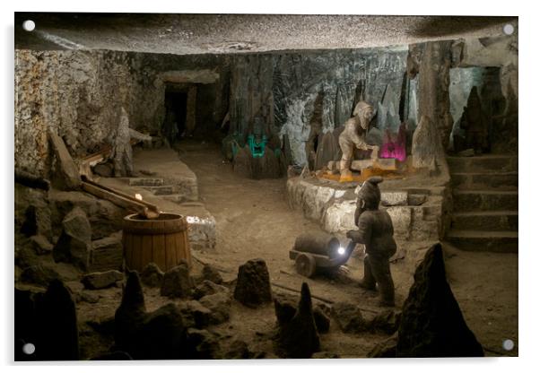 Wieliczka Salt Mines, Poland Acrylic by Mark Llewellyn