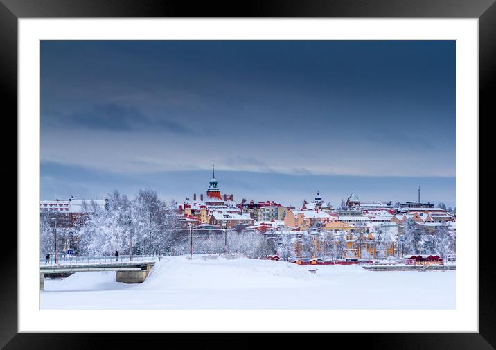 Winter in Östersund Sweden Framed Mounted Print by Hamperium Photography