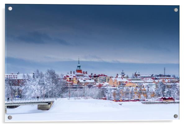 Winter in Östersund Sweden Acrylic by Hamperium Photography