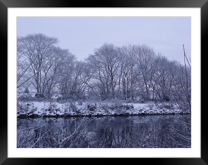 Caledonian Canal  In The Snow Framed Mounted Print by Nigel G Owen