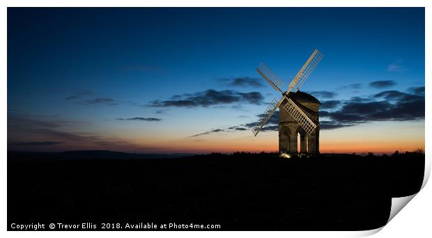 Chesterton Mill at sunset Print by Trevor Ellis